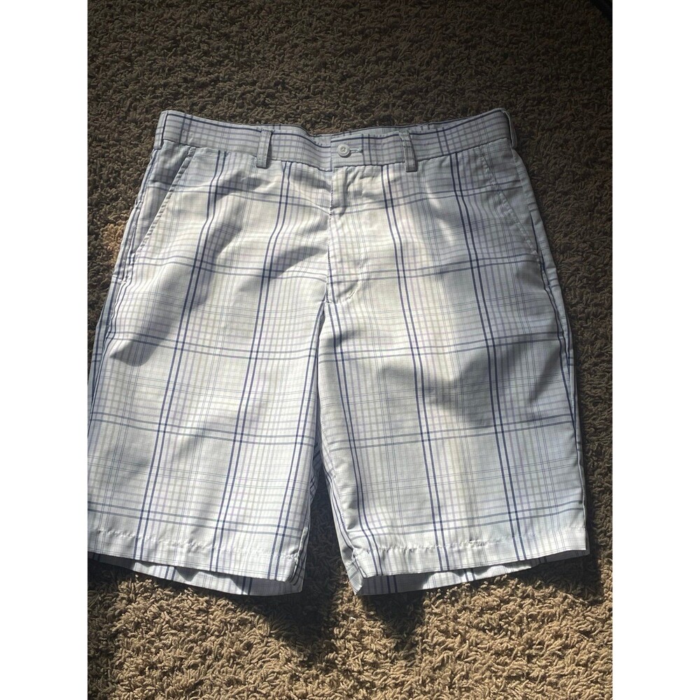 Men ’s PGA Tour PGA Plaid shorts 34 Pro Series Button shorts Purple